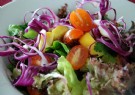 AVOCADO AND MANGO SALAD WITH HOUSE VINAIGRETTE 