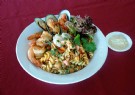 THREE COLOUR FUSILLI WITH SEAFOOD TOMATO SAUCE